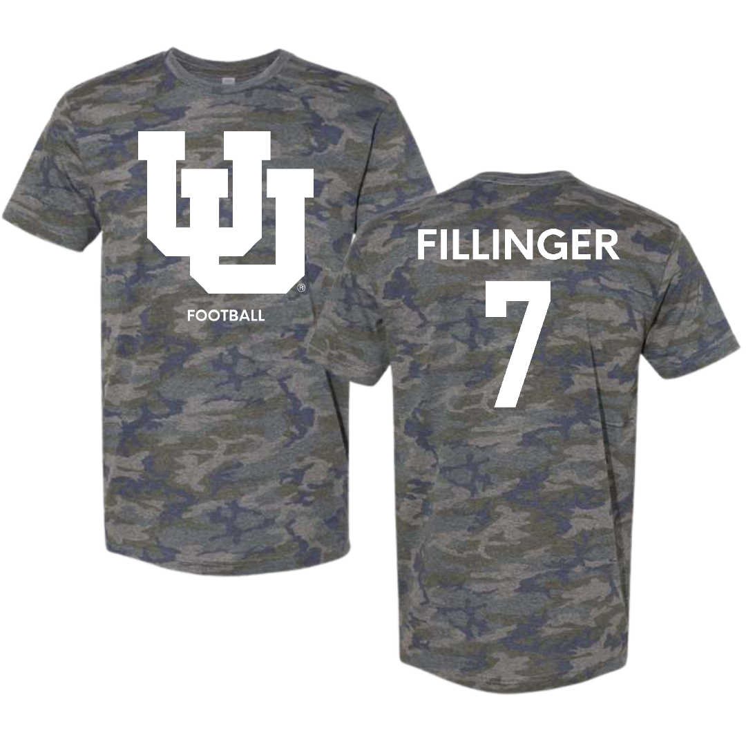 University of Utah Football Vintage Camo Tee - #7 Van Fillinger