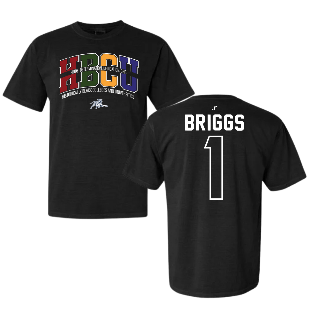Jackson State University Volleyball Black HBCU Comfort Colors Tee - #1 Hope Briggs