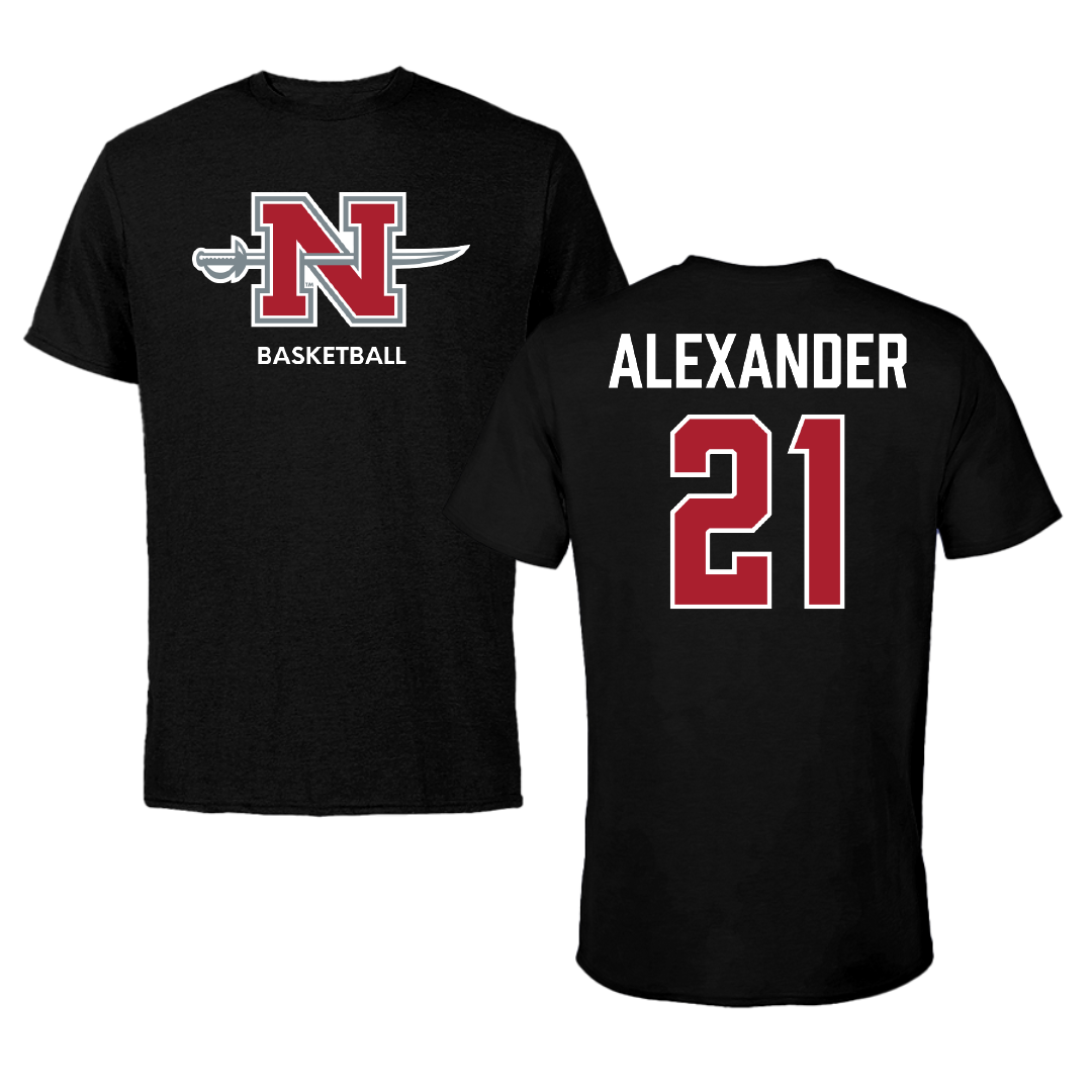 Nicholls State University Basketball (W) Black Mascot Tee - #21 Lexi Alexander