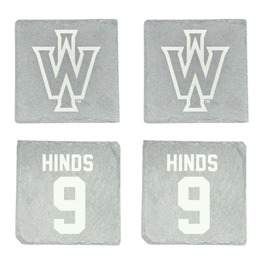 Illinois Wesleyan University Football Stone Coaster (4 Pack)  - #9 Zach Hinds