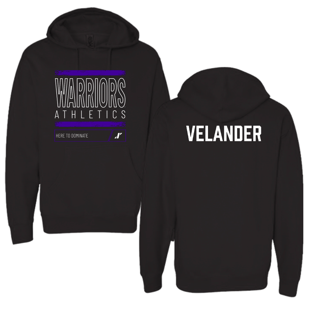 Winona State University Tennis Black Dominate Hoodie - Kate Velander