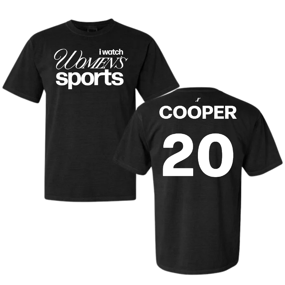 University at Albany Basketball Black WHM Comfort Colors Tee - #20 Kayla Cooper
