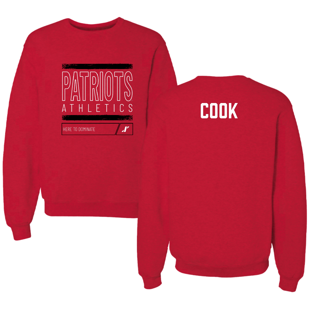 Dallas Baptist University Cheer Red Dominate Crewneck - Janae Cook