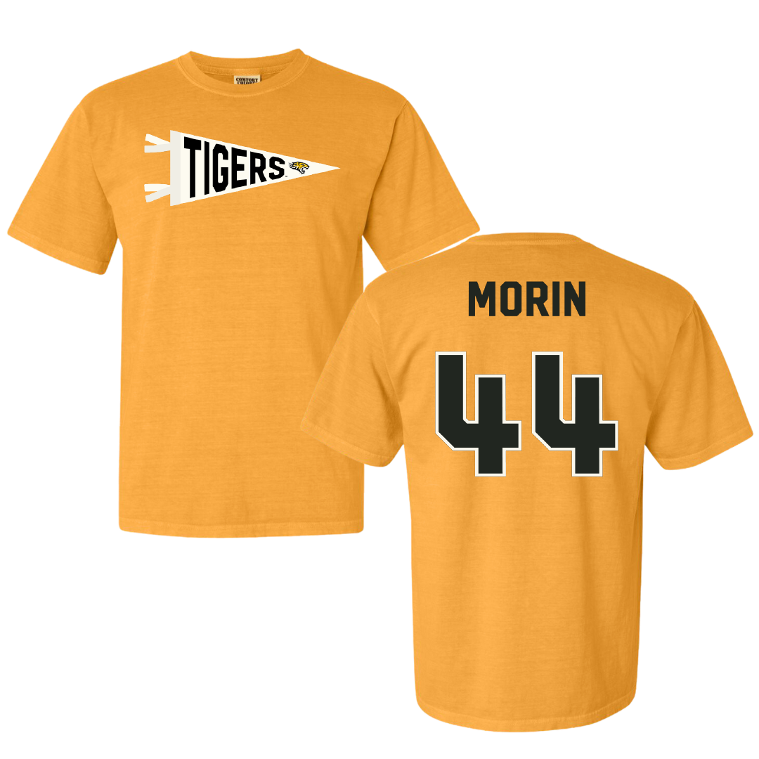 Towson University Lacrosse Gold Pennant Comfort Colors Tee - #44 Sam Morin