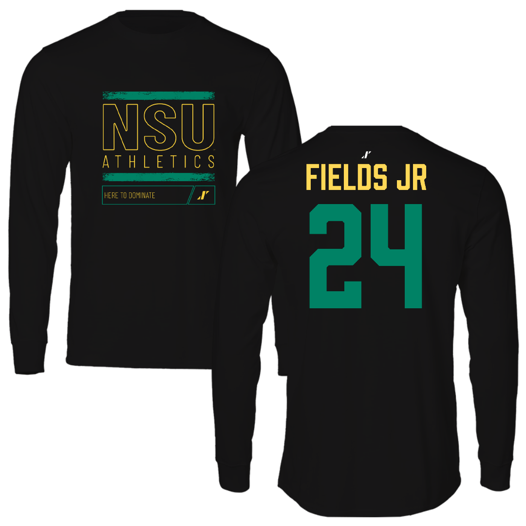 Norfolk State University Basketball Black Dominate Long Sleeve - #24 Chris Fields Jr