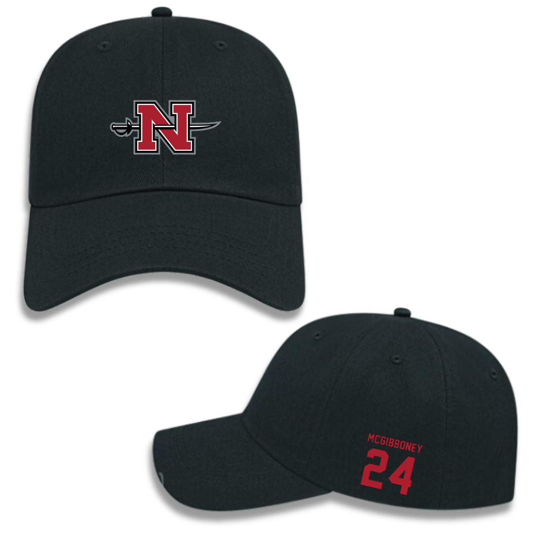 Nicholls State University Baseball Black Hat - #24 Luke McGibboney