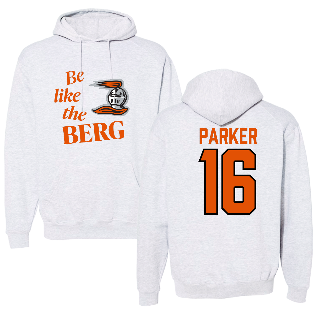 Heidelberg University Lacrosse Light Gray Be Like Us Hoodie - #16 Colin Parker