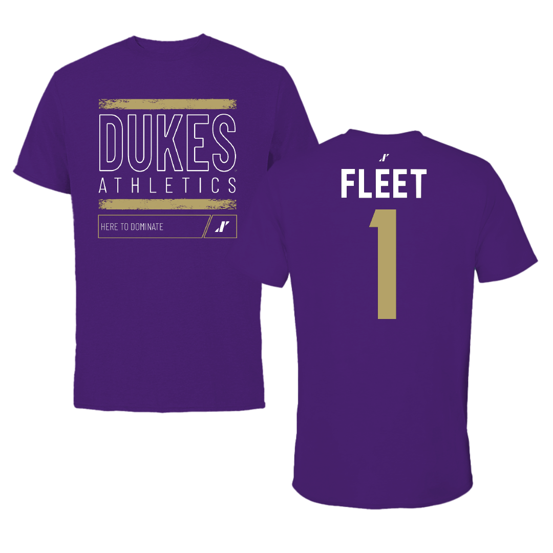 James Madison University Softball Purple Dominate Performance Tee - #1 Kirsten Fleet