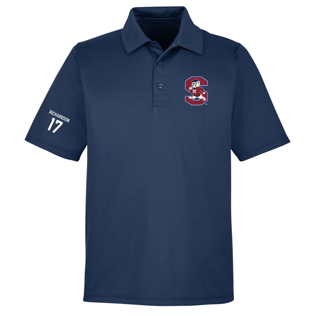 South Carolina State University Football Navy Polo - #17 Malik Richardson