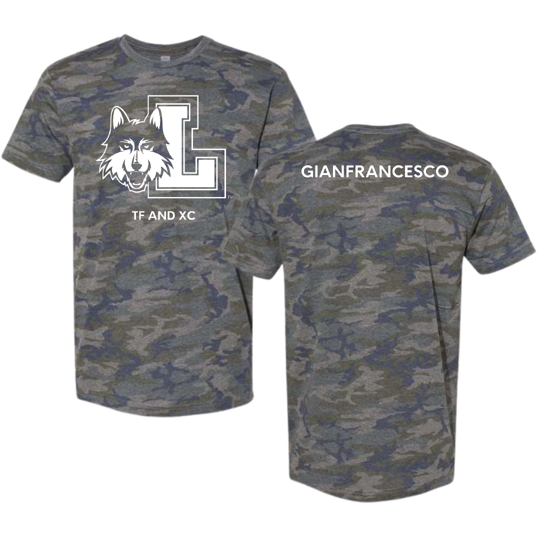 Loyola University-Chicago TF and XC Vintage Camo Tee - Mia Gianfrancesco