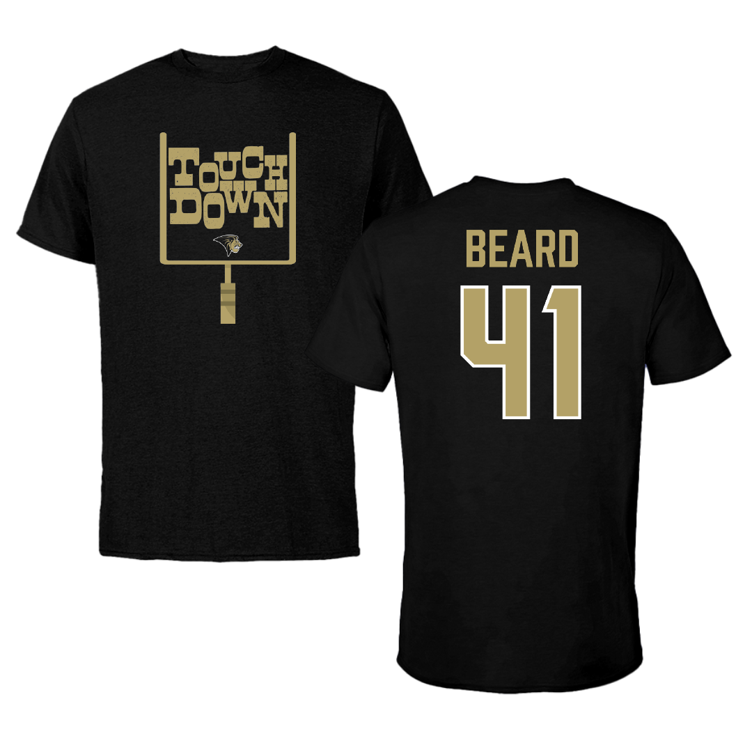 Lindenwood University Football Black Touchdown Performance Tee - #41 Ethan Beard