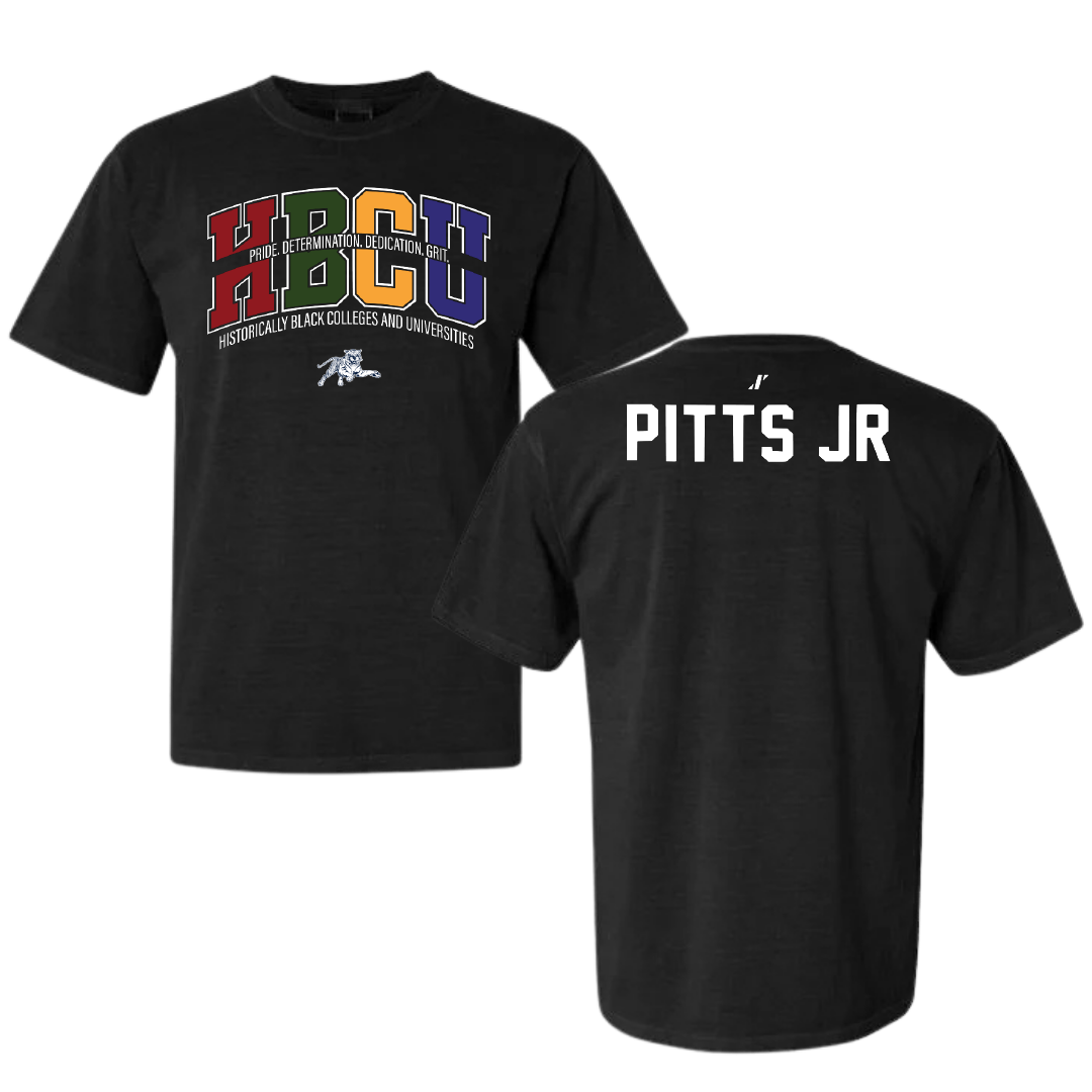 Jackson State University TF and XC Black HBCU Comfort Colors Tee - Sedgwrick Pitts Jr