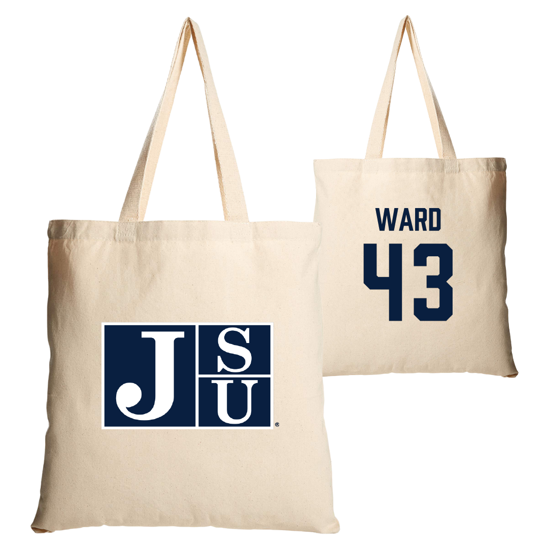 Jackson State University Football Tan Canvas Tote Bag - #43 Jace Ward