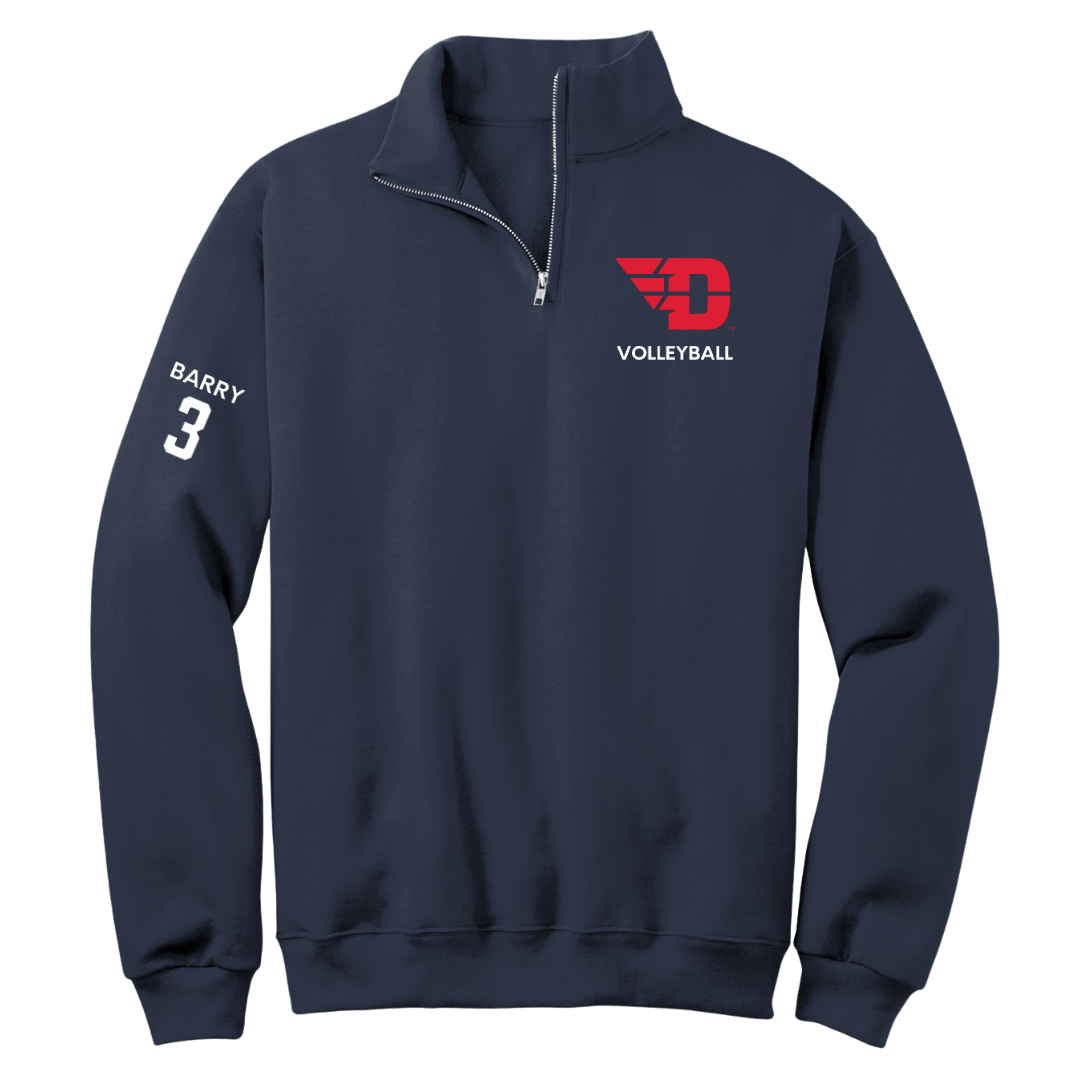 University of Dayton Volleyball (W) Navy Quarter-Zip - #3 Lily Barry