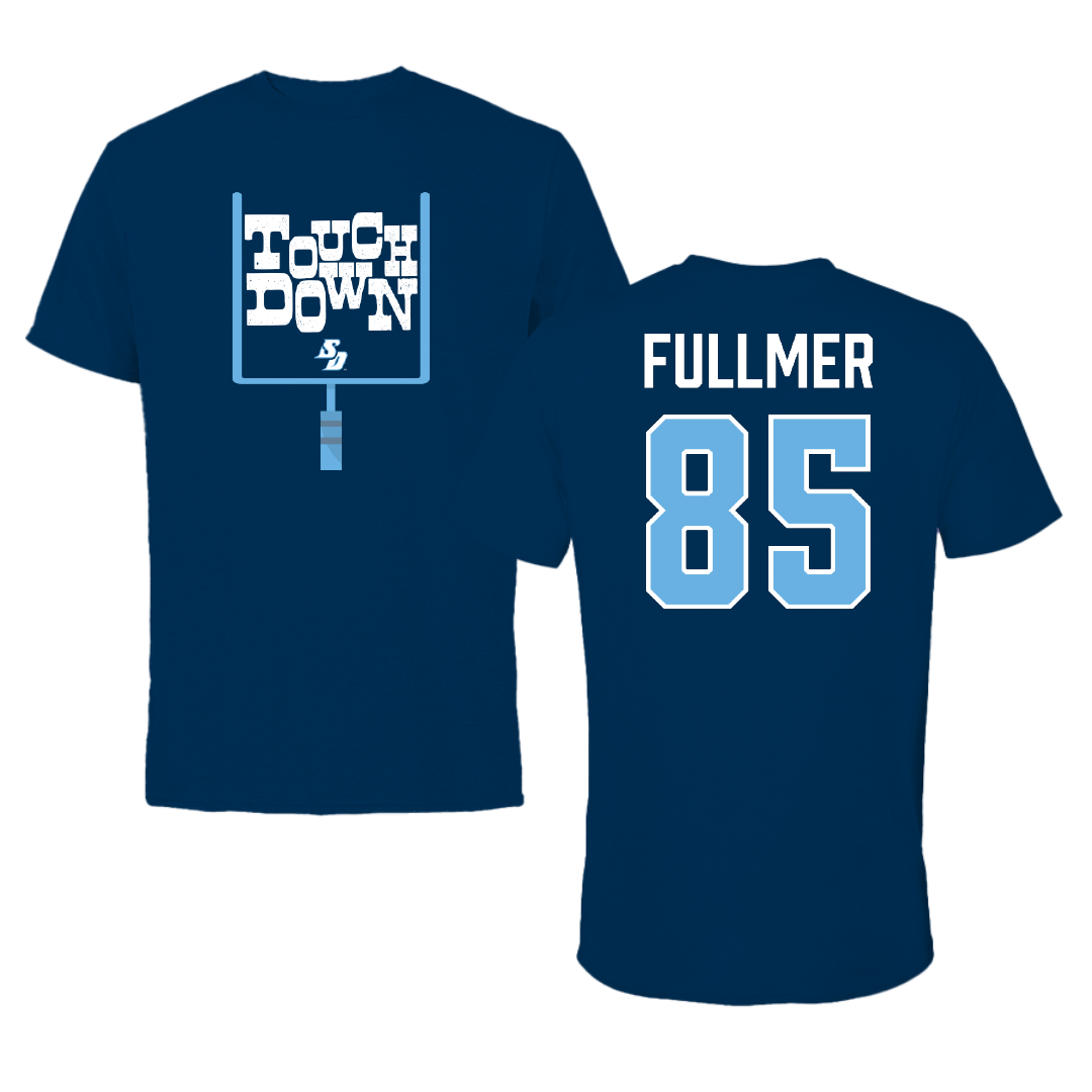 University of San Diego Football Navy Touchdown Performance Tee - #85 Zane Fullmer