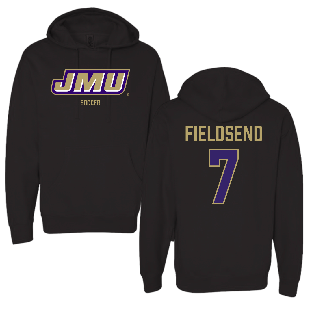 James Madison University Soccer (W) Black Hoodie - #7 Jeanette Fieldsend