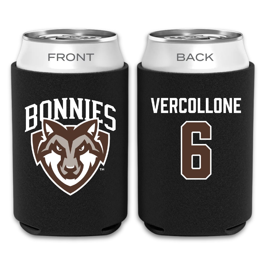 St. Bonaventure University Baseball Black Can Cooler - #6 Conner Vercollone