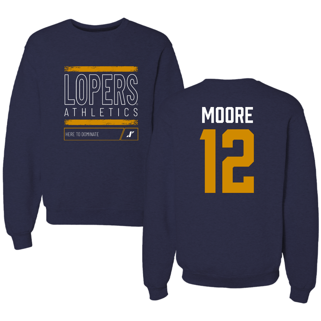 University of Nebraska at Kearney Basketball Navy Dominate Crewneck - #12 Samantha Moore