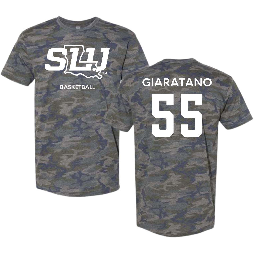Southeastern Louisiana University Basketball (W) Vintage Camo Tee - #55 Hailey Giaratano