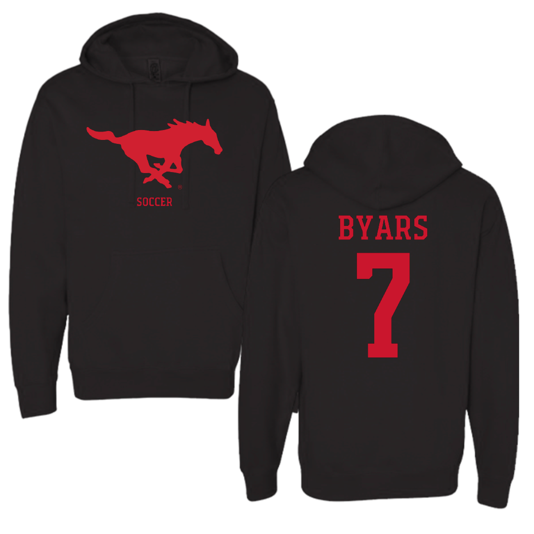 Southern Methodist University Soccer (W) Black Mascot Hoodie - #7 Truth Byars