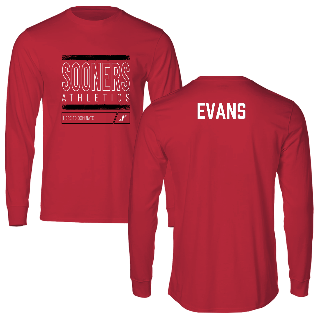 University of Oklahoma Wrestling Crimson Dominate Long Sleeve - KJ Evans