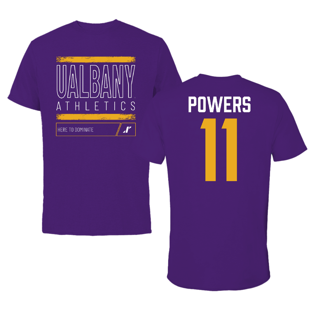 University at Albany Softball Purple Dominate Tee - #11 Kate Powers