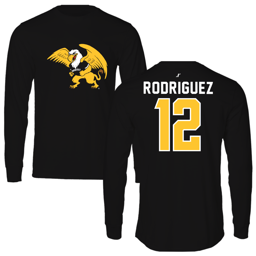Missouri Western State University Baseball Black Performance Long Sleeve - #12 Diego Rodriguez