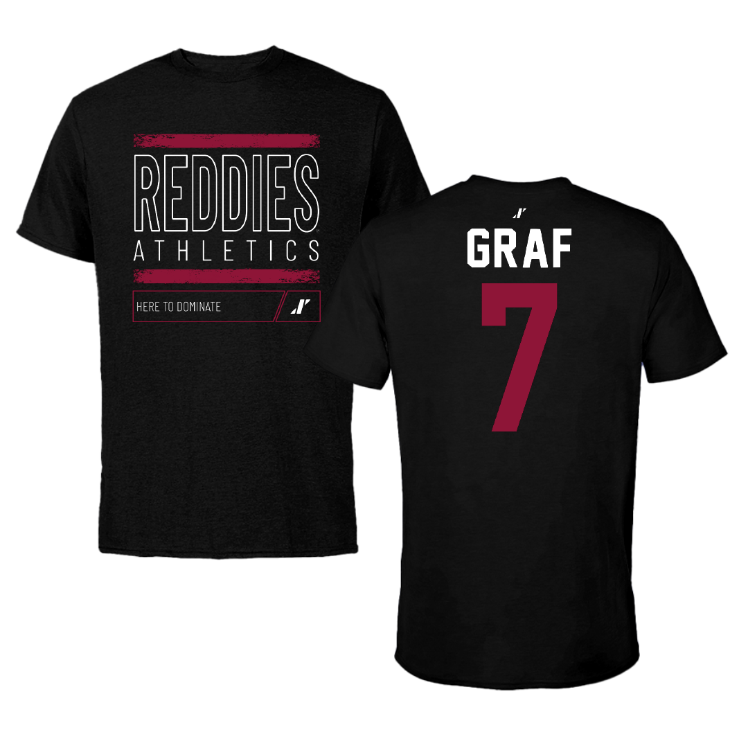 Henderson State University Baseball Black Dominate Tee - #7 Ty Graf