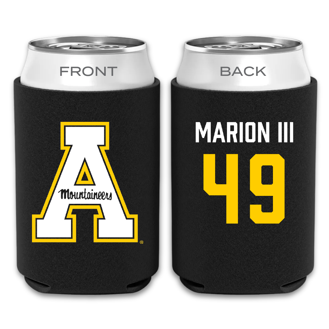 Appalachian State University Football Black Mountaineers Can Cooler - #49 Randy Marion III