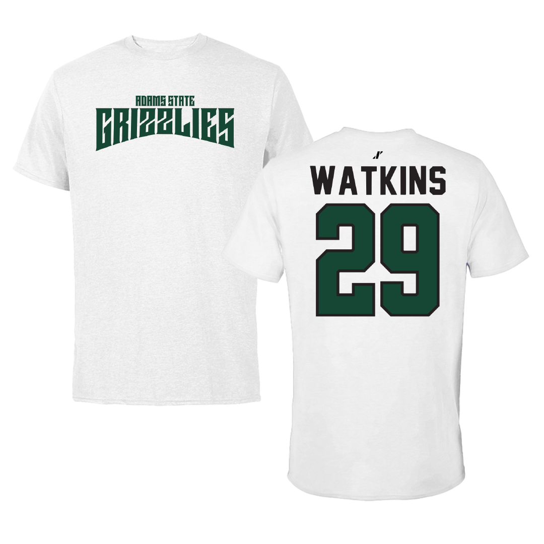 Adams State University Baseball White Classic Tee - #29 Braden Watkins