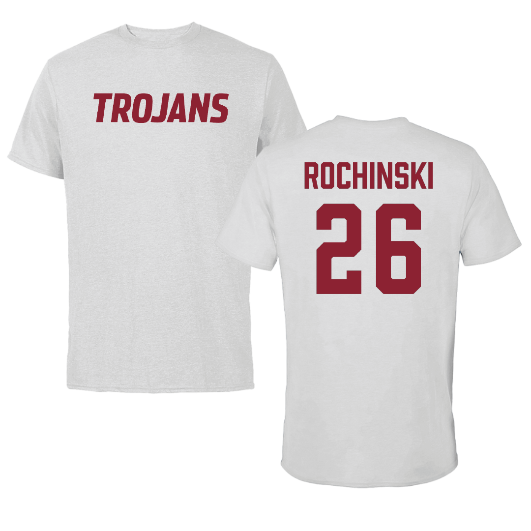 Troy University Softball Light Gray Performance Tee - #26 Kalee Rochinski