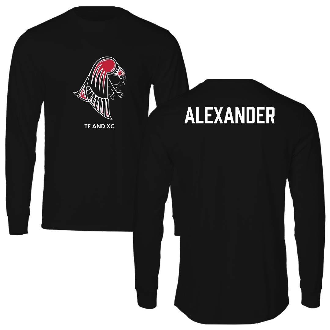 University of Wisconsin-River Falls TF and XC Black Mascot Long Sleeve - Joel Alexander