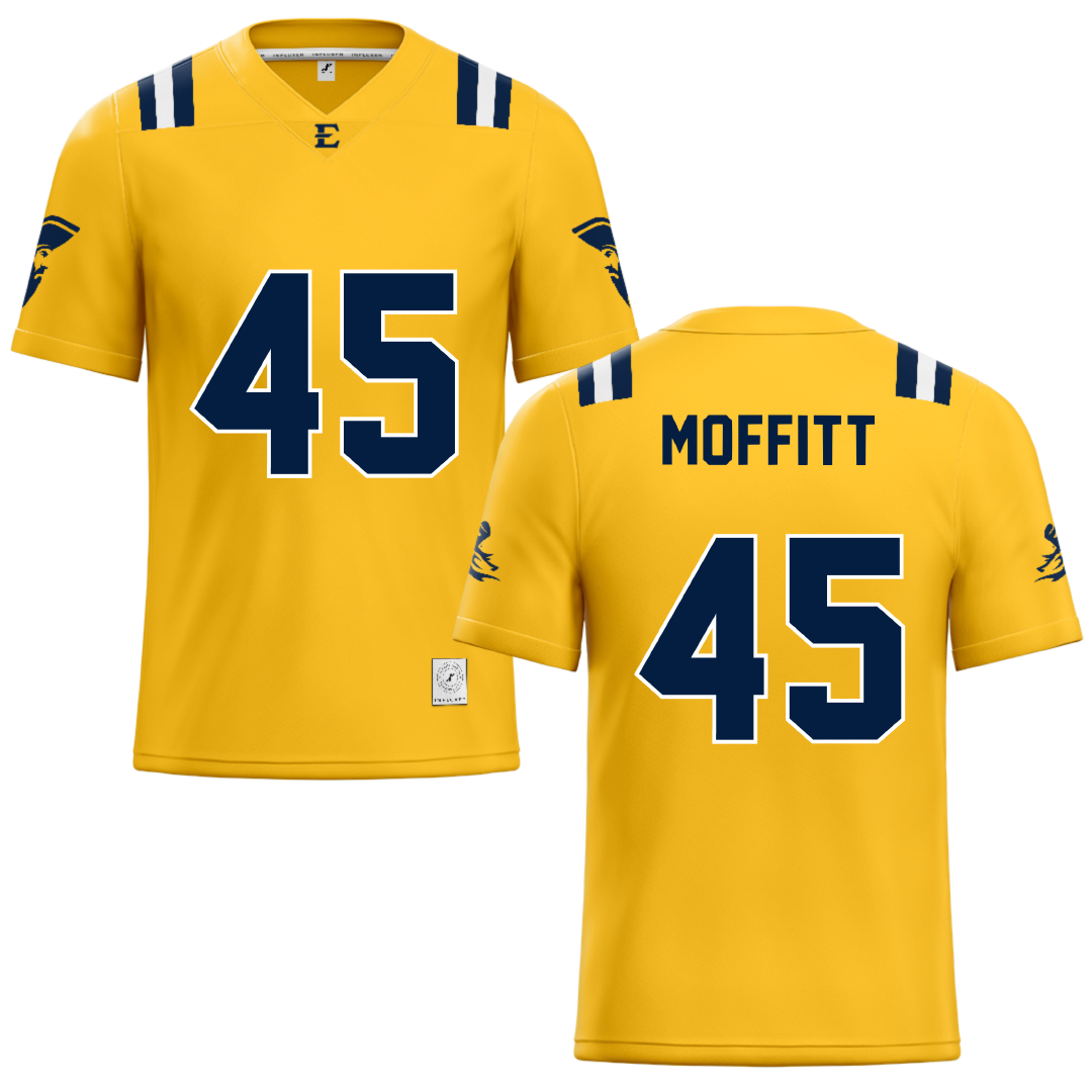 East Tennessee State University Gold Football Jersey - #45 Trevor Moffitt