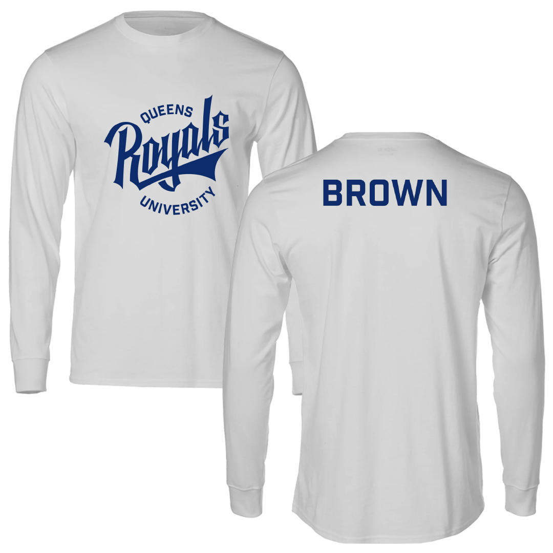 Queens University of Charlotte TF and XC Light Gray Long Sleeve - Jada Brown