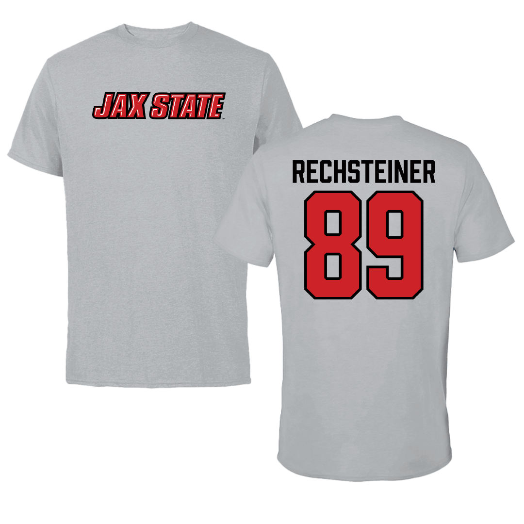 Jacksonville State University Football Sport Gray Tee - #89 Brock Rechsteiner