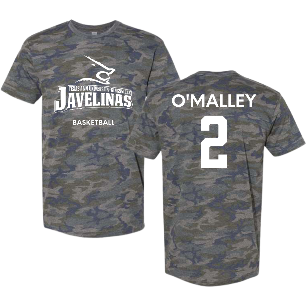 Texas A&M University-Kingsville Basketball (W) Vintage Camo Tee - #2 Alyssa O'Malley