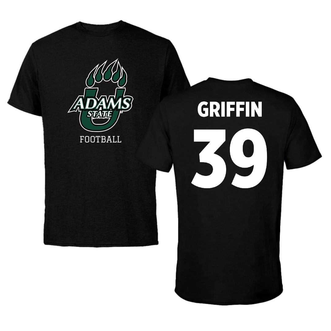 Adams State University Football Black State Performance Tee - #39 Tyler Griffin
