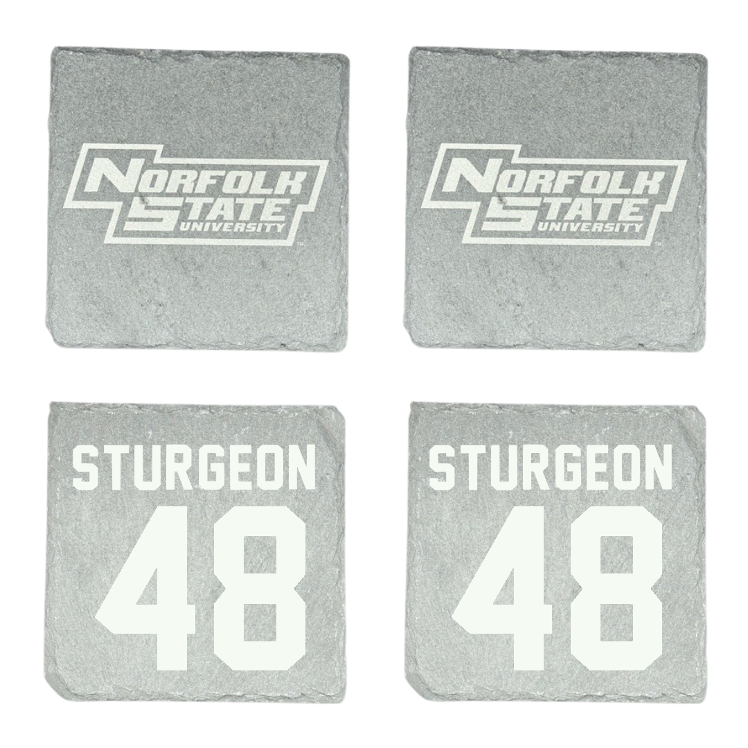 Norfolk State University Baseball Stone Coaster (4 Pack)  - #48 CC Sturgeon