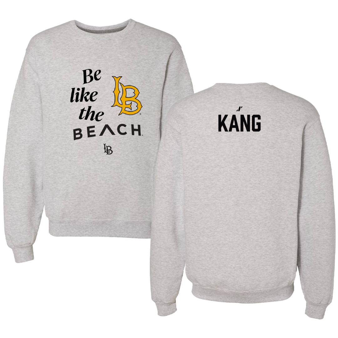Long Beach State University Golf Light Gray Be Like Us Crewneck - Emma Kang