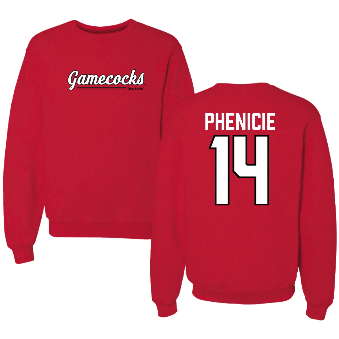 Jacksonville State University Volleyball Red General Crewneck - #14 Parker Phenicie