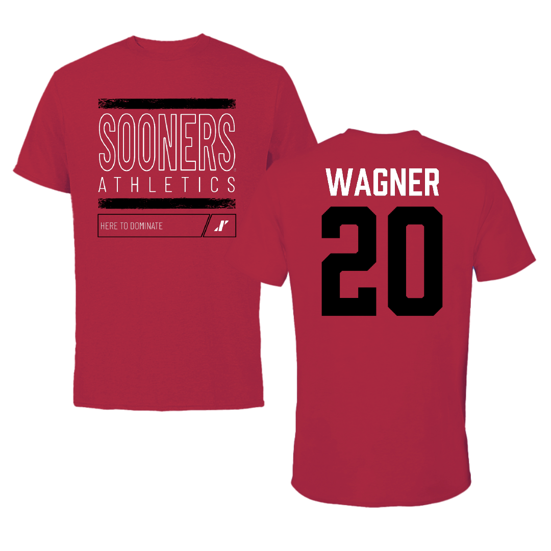 University of Oklahoma Soccer Crimson Dominate Tee - #20 Chelsea Wagner