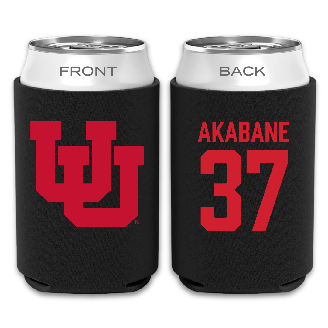 University of Utah Lacrosse Black Can Cooler - #37 Trey Akabane