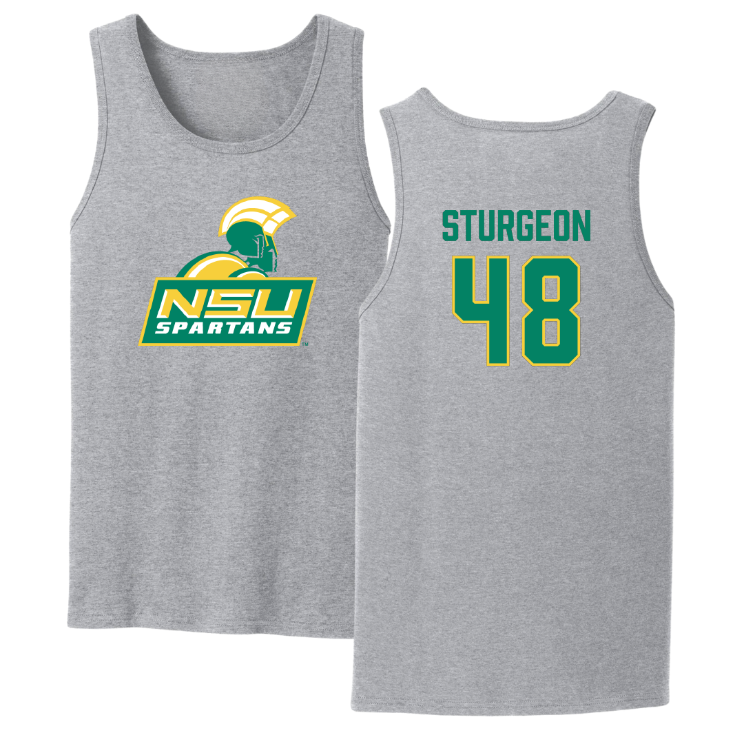 Norfolk State University Baseball Sport Gray Tank Top - #48 CC Sturgeon
