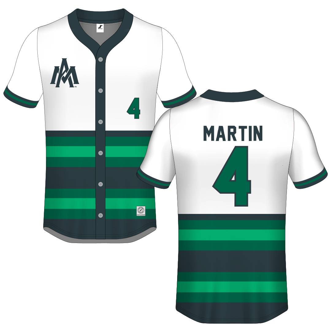 University of Arkansas-Monticello White Button-Down Jersey - #4 Makenzie Martin