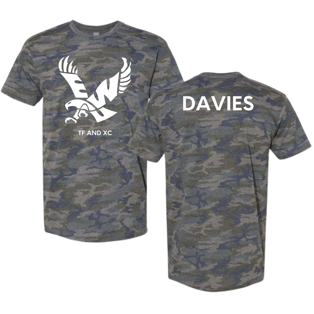 Eastern Washington University TF and XC Vintage Camo Tee - Rhiannon Davies