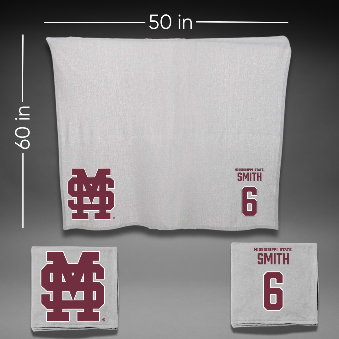 Mississippi State University Softball Gray Blanket - #6 Carson Smith