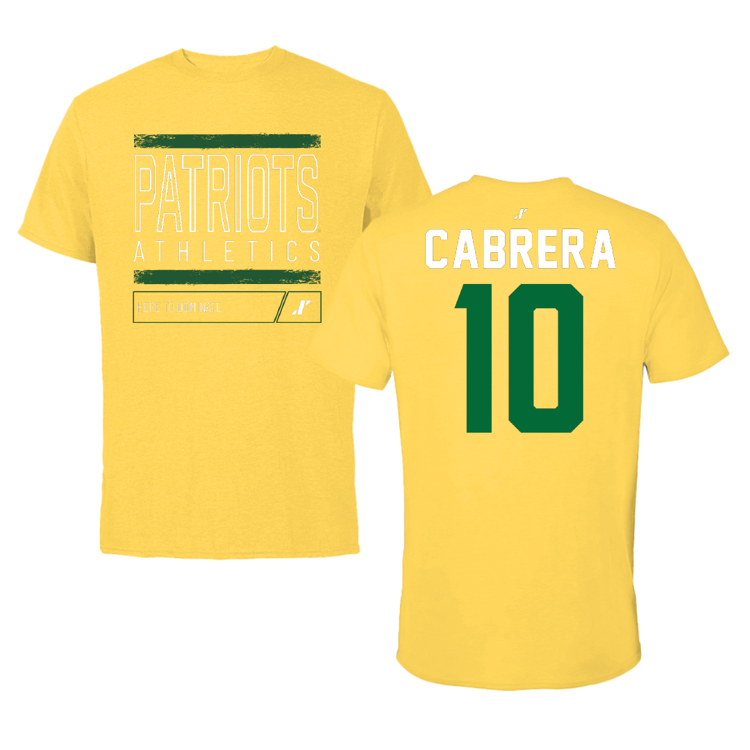 George Mason University Lacrosse Yellow Dominate Tee - #10 Madison Cabrera