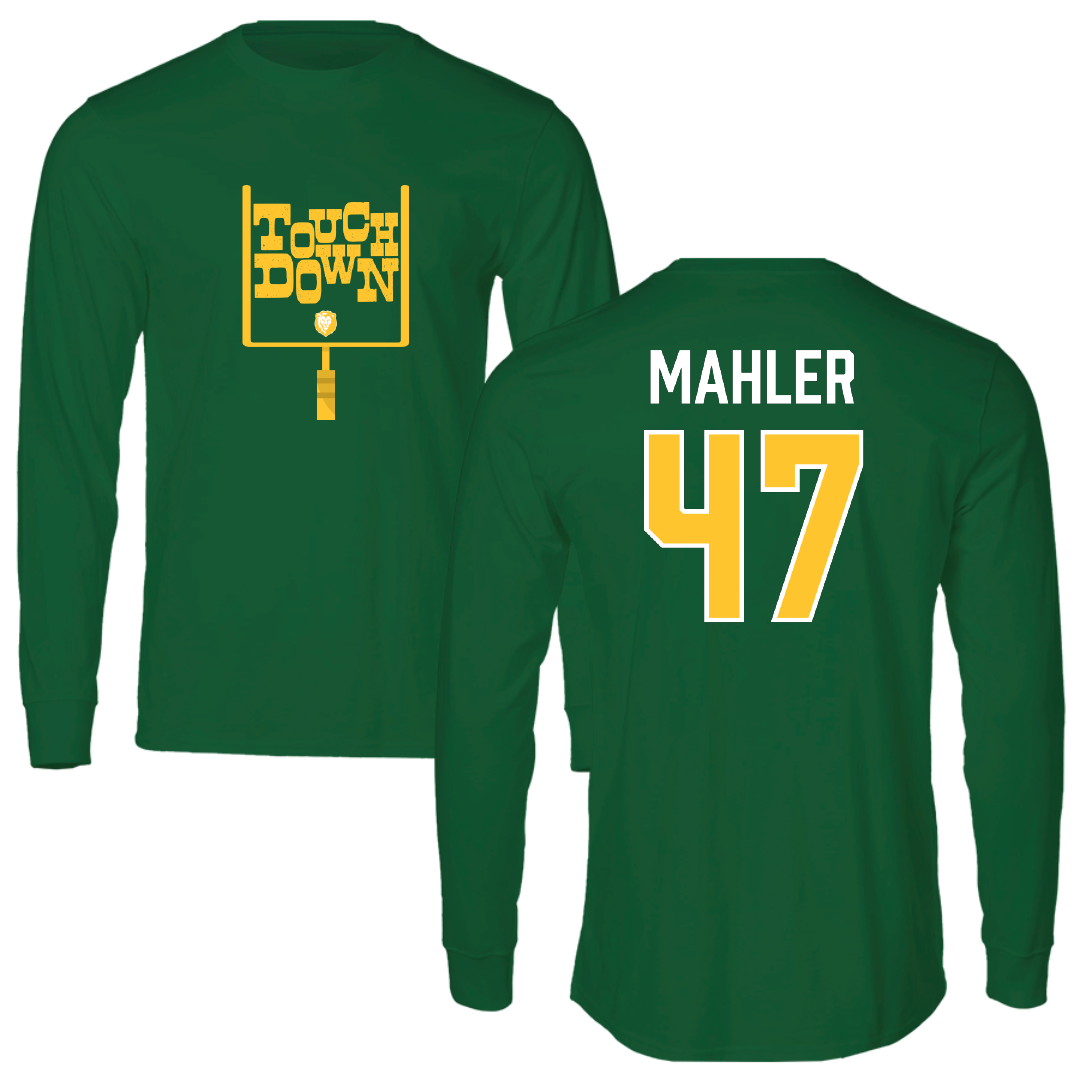 Southeastern Louisiana University Football Green Touchdown Performance Long Sleeve - #47 Alec Mahler