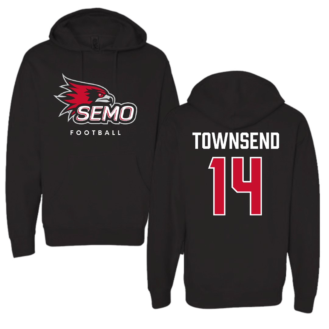 Southeast Missouri State University Football Black Hoodie - #14 Amare Townsend