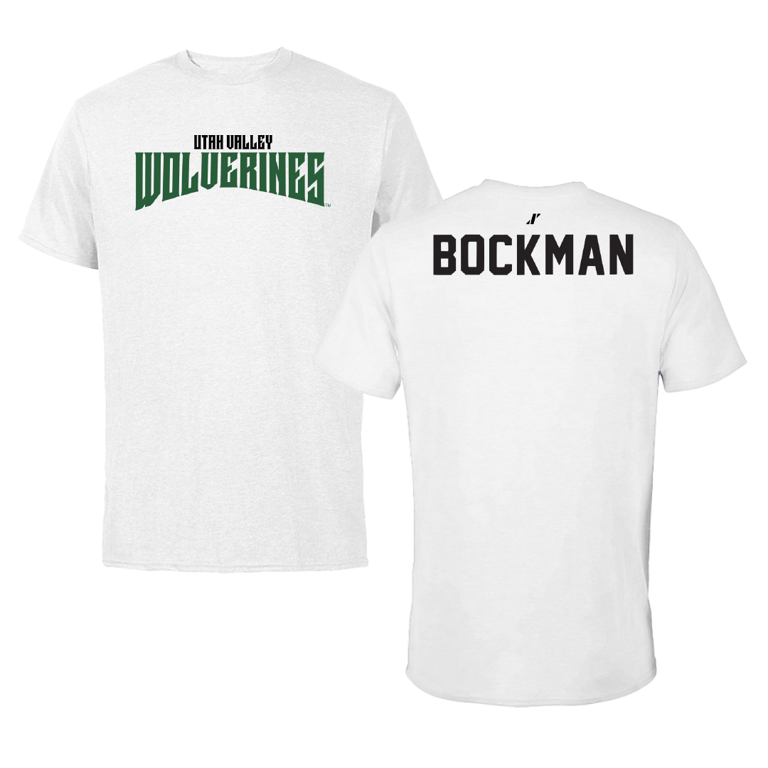 Iowa State University Wrestling White Classic Performance Tee - Evan Bockman